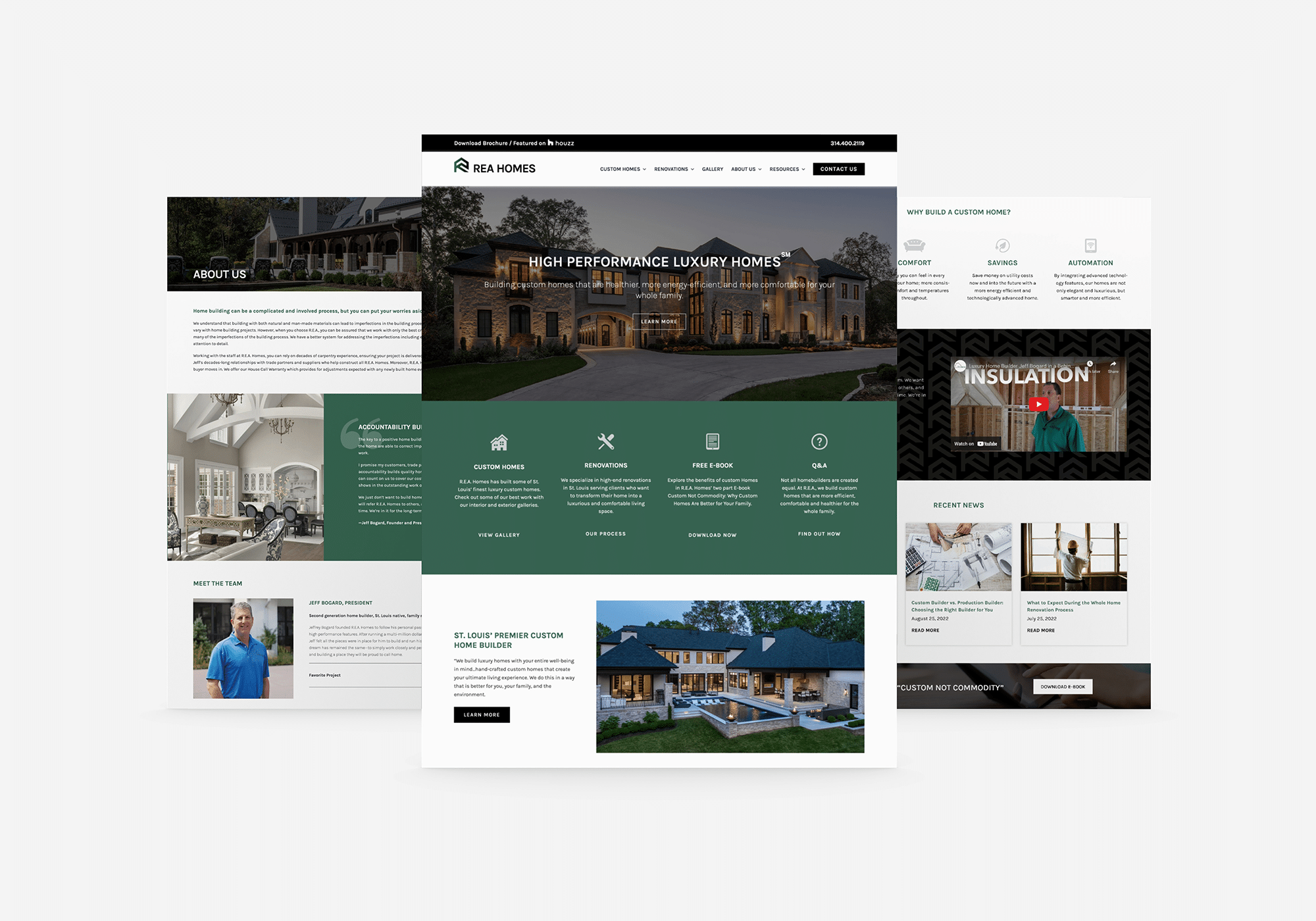 REA Homes New Web Pages