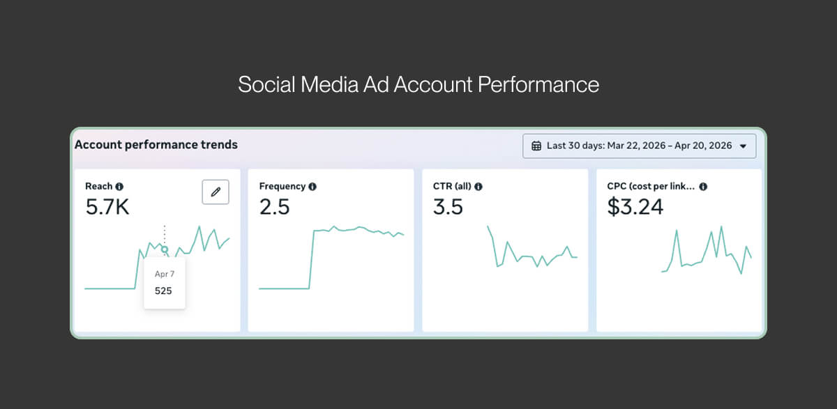Social Media Ad Account Performance