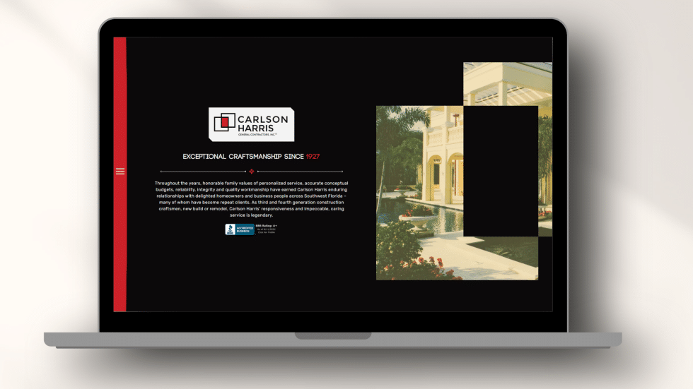 Carlson Harris website before redesign