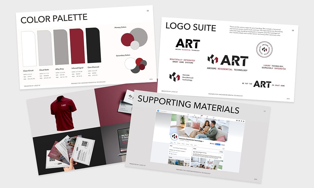 Residential technology website design and branding