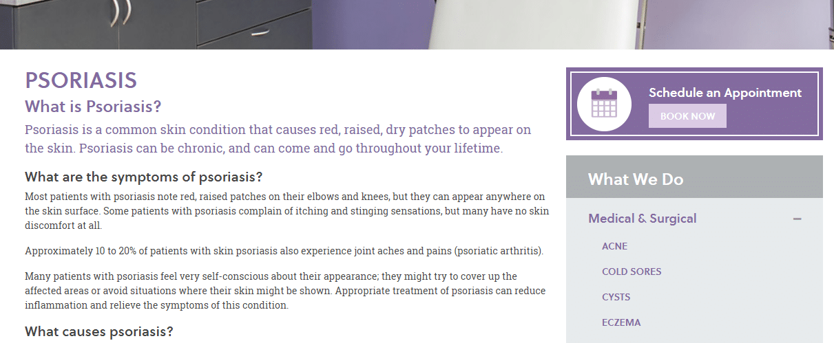 Medical Practice Websites - Call to Action - Appointment Request