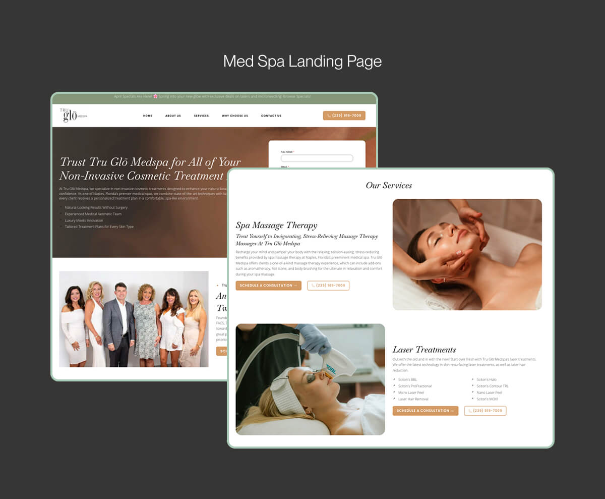Med Spa Landing Page